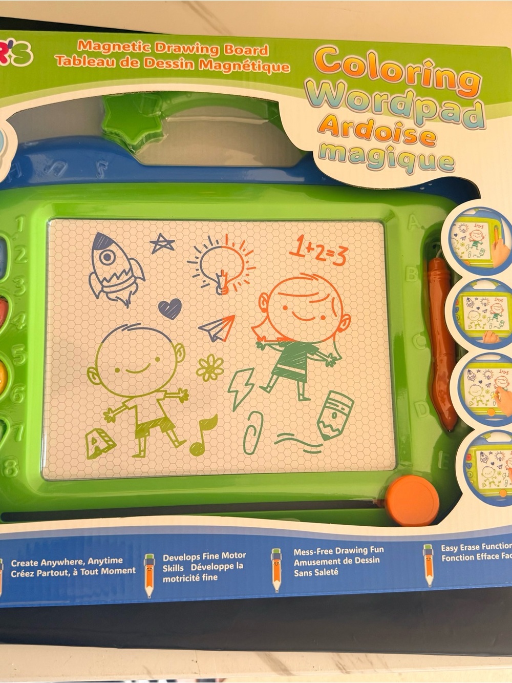 Magnetic Drawing Board - Green/Blue